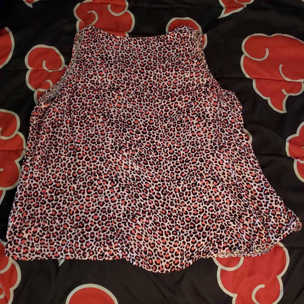 Torrid Pink Leopard Soft-Stretch Challis Tank, Size 3x Fair - Picture 5 of 8